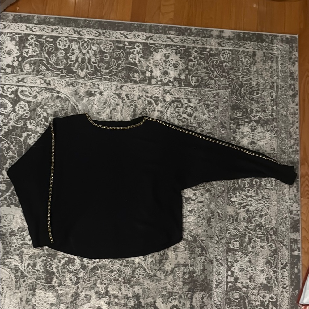 Black Top with Gold Accents